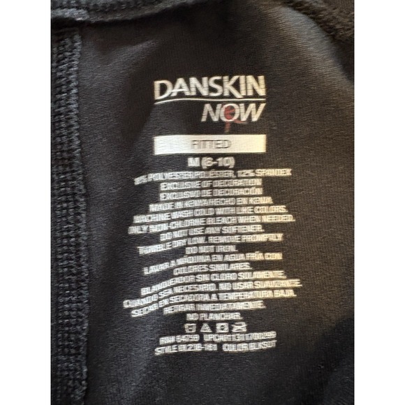 Danskin Womens Fitted Athletic Cropped leggings M 8-10 Black with Pink Accent - Picture 3 of 12